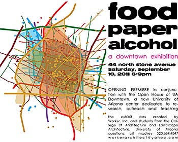 Food, Paper, and Alcohol exhibit